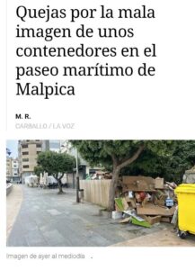 Avanza Malpica denuncia o abandono da limpeza e mantemento no municipio